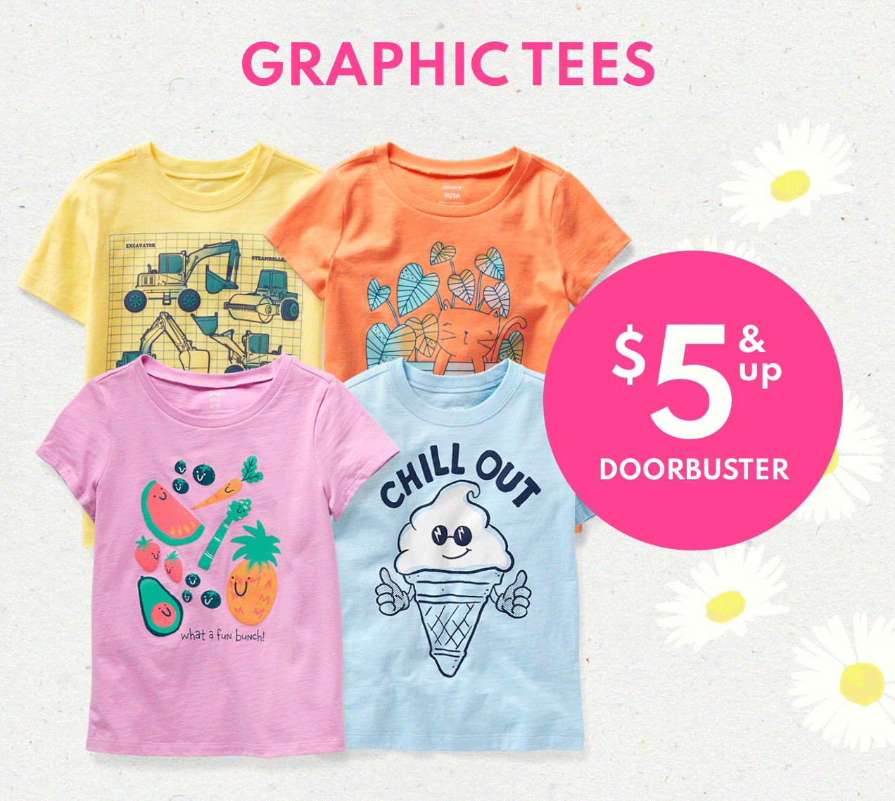 GRAPHIC TEES | $5 & up DOORBUSTER 