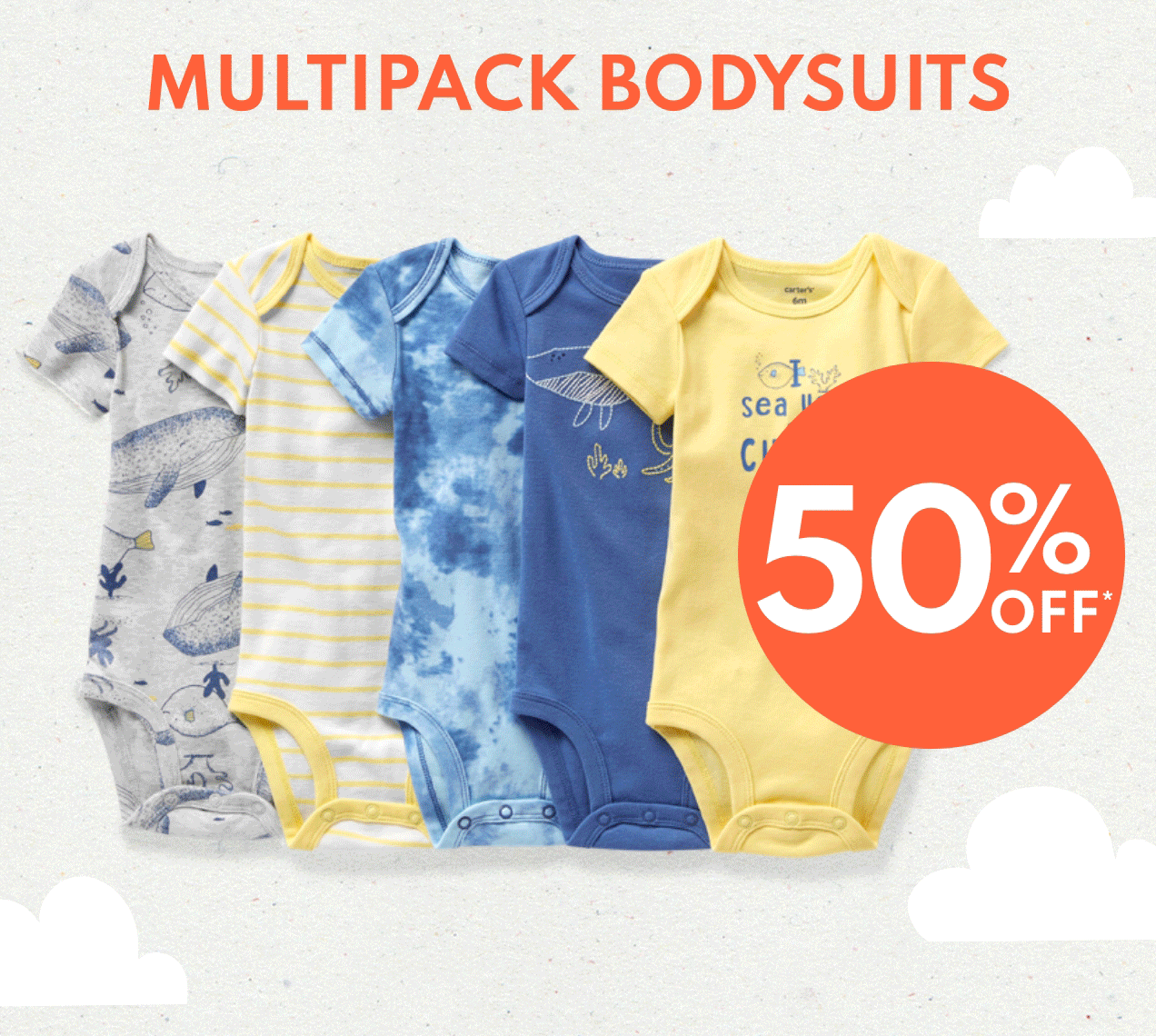 MULTIPACK BODYSUITS | 50% OFF* 