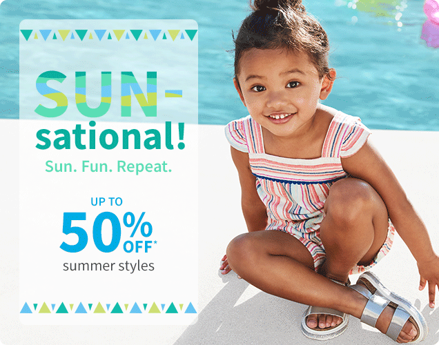 SUN‐sational! | Sun. Fun. Repeat. | UP TO 50% OFF* | summer styles