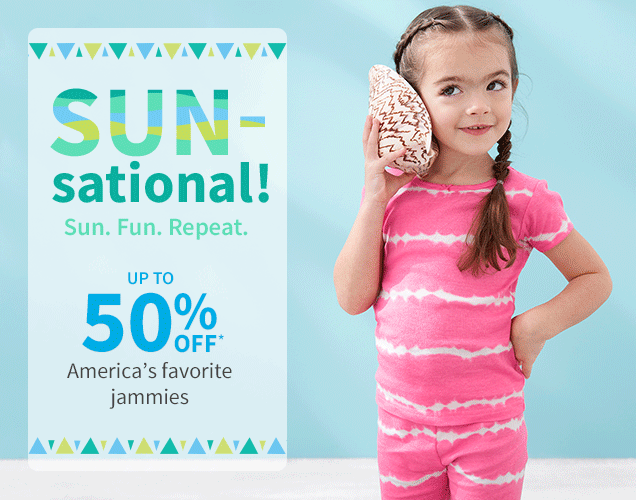 SUN‐sational! | Sun. Fun. Repeat. | UP TO 50% OFF* | America’s favorite jammies