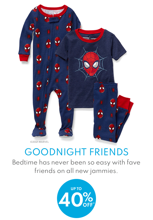 GOODNIGHT FRIENDS | Bedtime has never been so easy with fave friends on all new jammies. | UP TO 40% OFF*