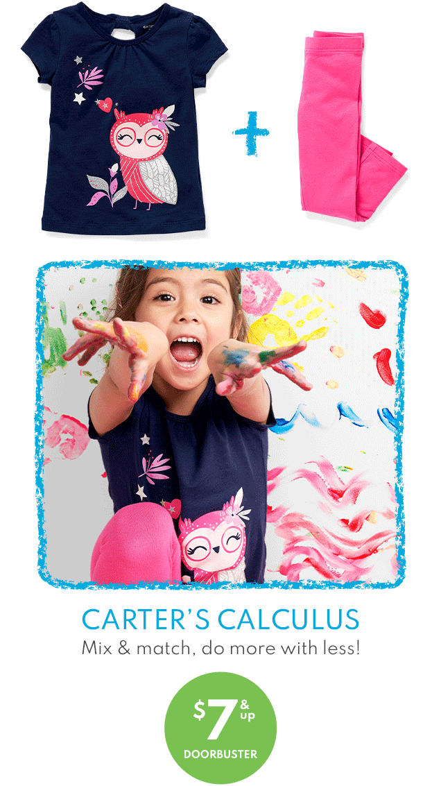 CARTER'S CALCULUS | Mix & match, do more with less! | $7 & up DOORBUSTER