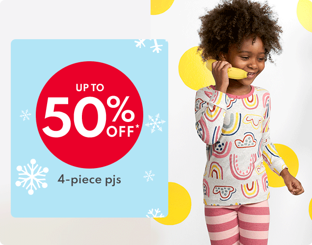 UP TO 50% OFF* | 4-piece pjs 