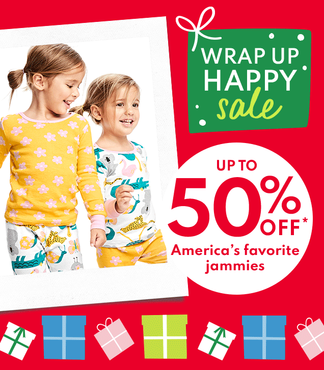 WRAP UP HAPPY sale | UP TO 50% OFF* | America's favorite jammies
