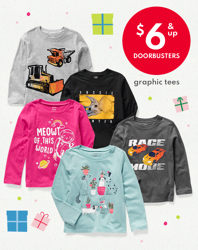 $9 & up combonators | $6 & up DOORBUSTERS graphic tees
