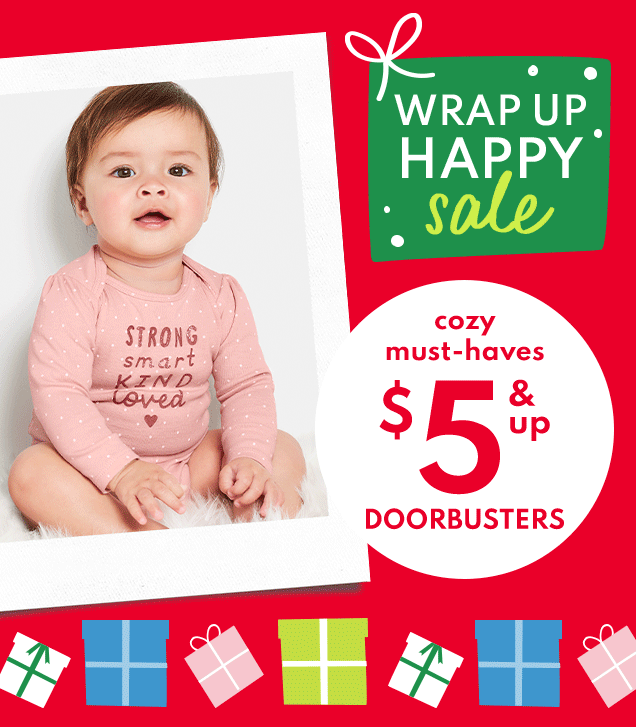 WRAP UP HAPPY sale | cozy must haves | $5 & up DOORBUSTERS 