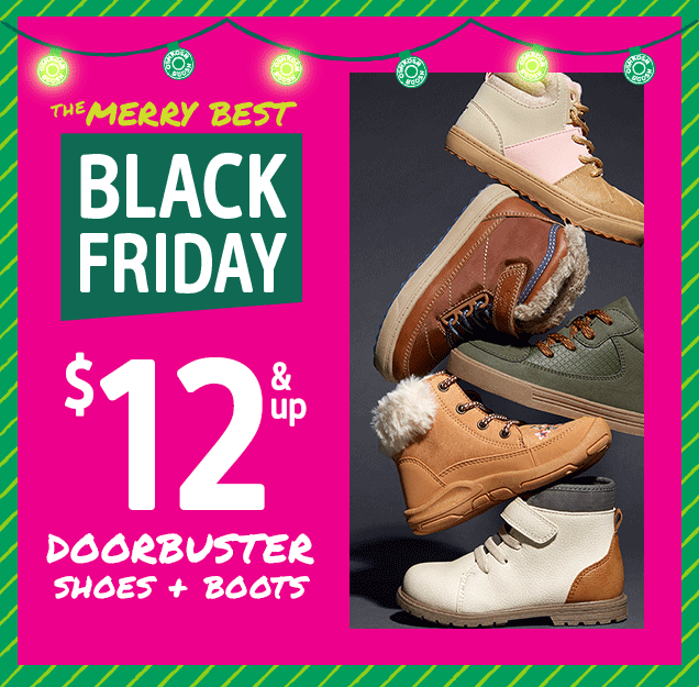 THE MERRY BEST BLACK FRIDAY | $12 & up DOORBUSTER SHOOES + BOOTS