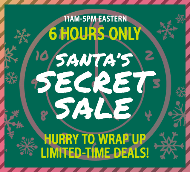 6 HOURS ONLY | SANTA'S SECRET SALE | HURRY TO WRAP UP LIMITED-TIME DEALS!