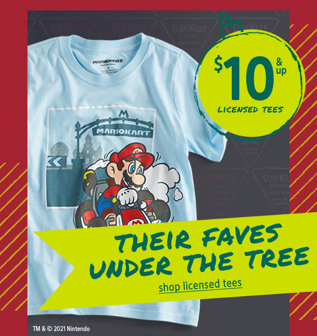 $10 & up LICENSED TEES | THEIR FAVES UNDER THE TREE | shop licensed tees