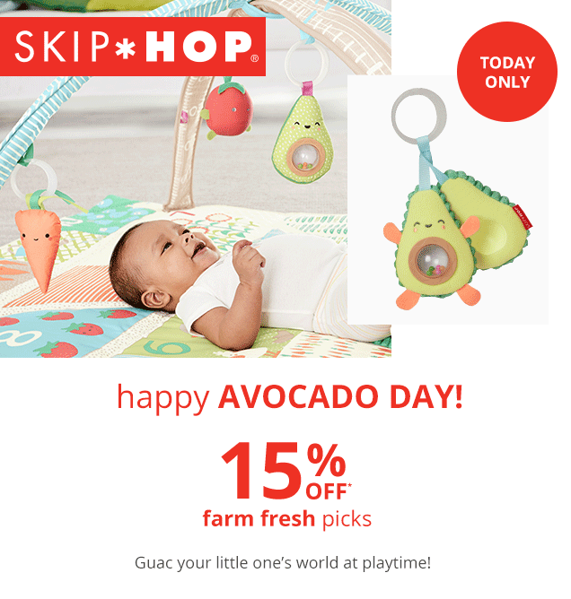 SKIP*HOP | TODAY ONLY| happy AVOCADO DAY! |15% OFF* farm fresh picks | Guac you little one