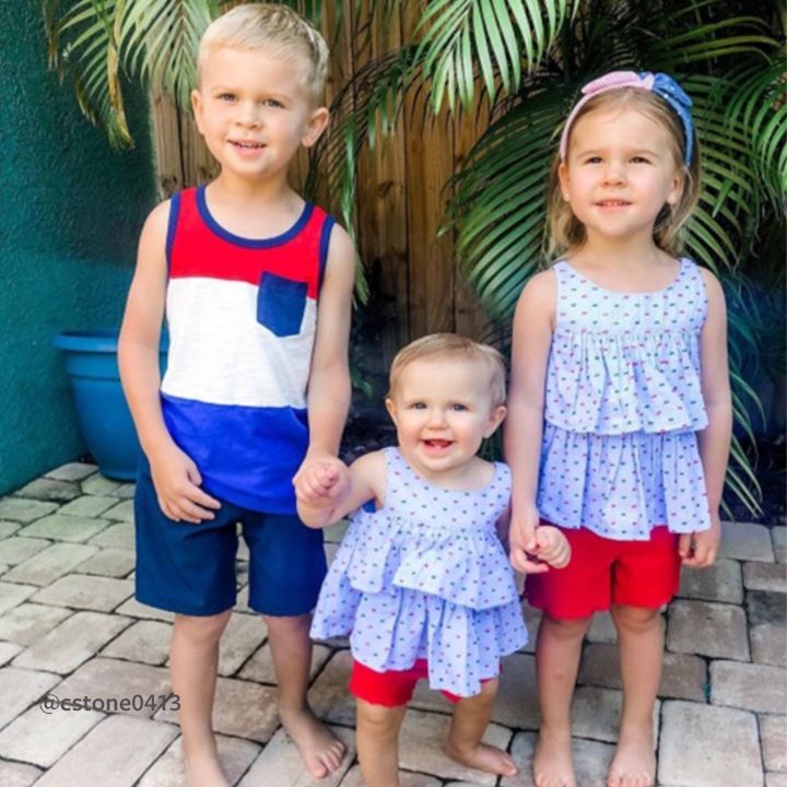 red white and blue baby boy clothes