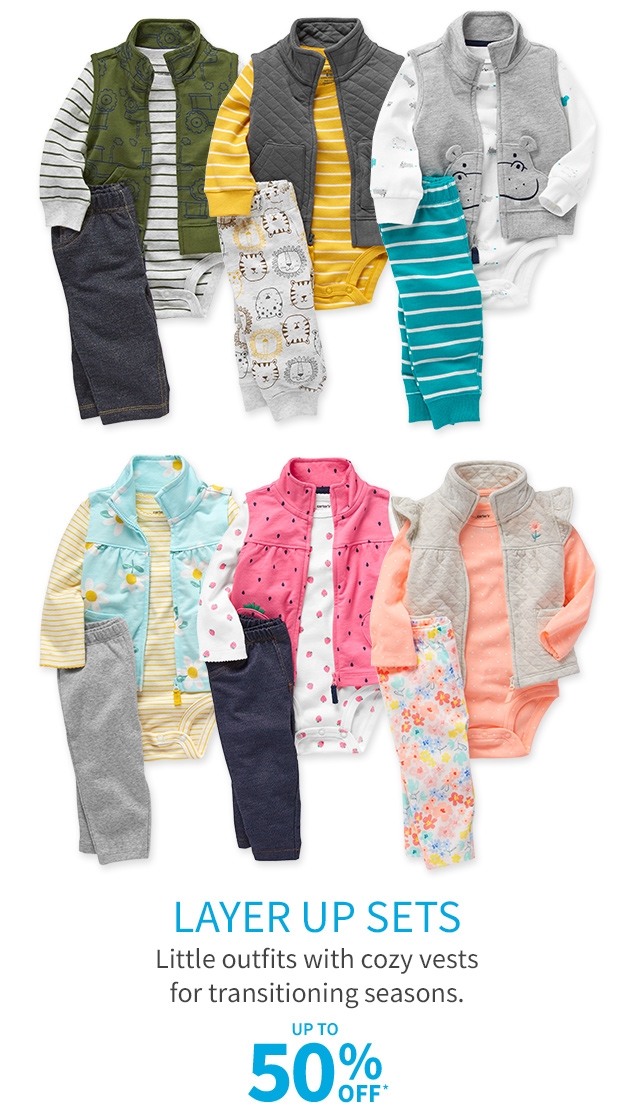 LAYER UP SETS | Little outfits with cozy vests for transitioning seasons | UP TO 50% OFF*